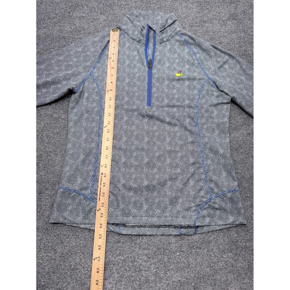 Magnolia Lane Masters Golf Womens Large 1/4 Zip Pullover Navy Geometric Tech Top - Picture 5 of 5